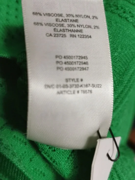 Aritzia Babaton Pointelle Tank size M Green - Picture 6 of 6